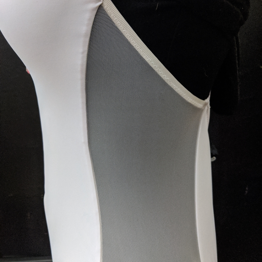 White cross back zipper swimsuit - Picture 5 of 7